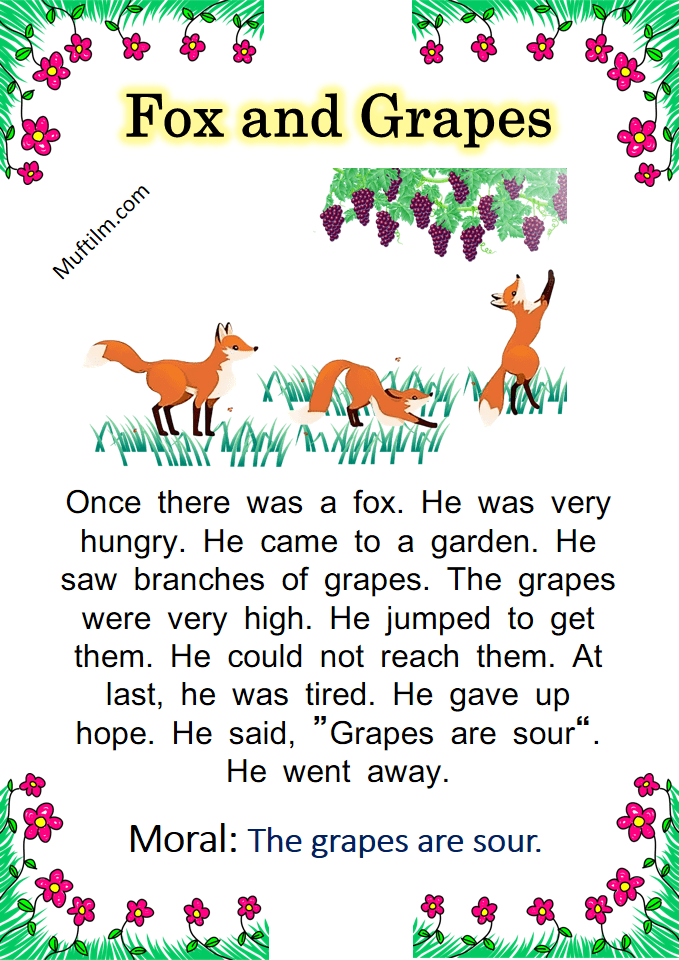 Fox and Grapes Story with Moral - muftilm